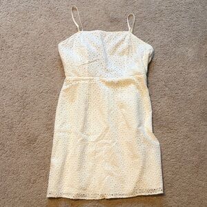 RSQ Cream Eyelet Mini Dress
